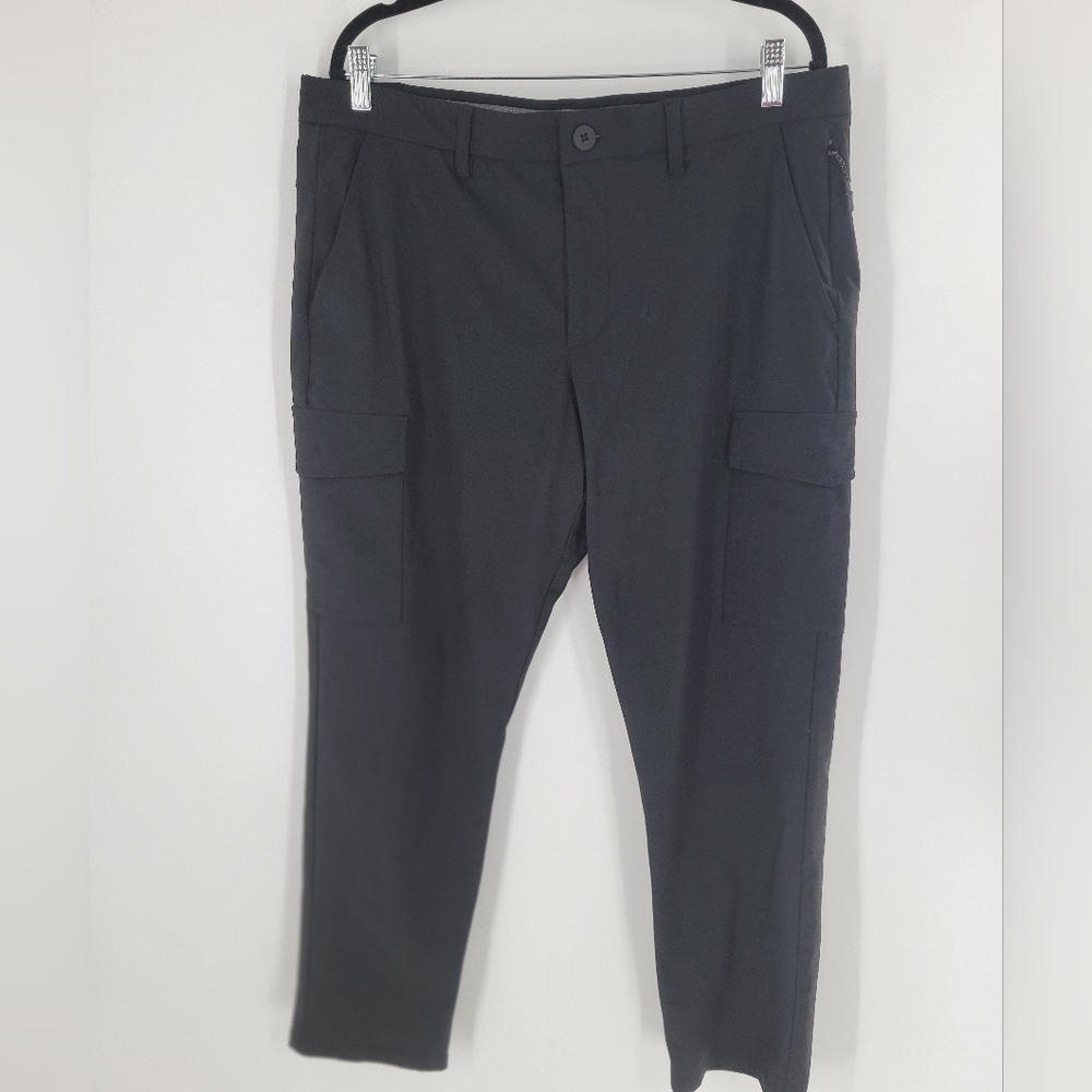FLX Mens Performance Black Pants 36x30 Slim Fit‎